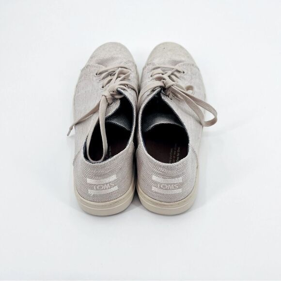 Toms Sneakers Canvas Lenox Beige Glitter Size 9 - Picture 9 of 10